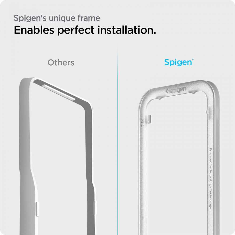 2X HARTGLAS SPIGEN ALM GLASS FC 2-PACK IPHONE 13 / 13 PRO SCHWARZ
