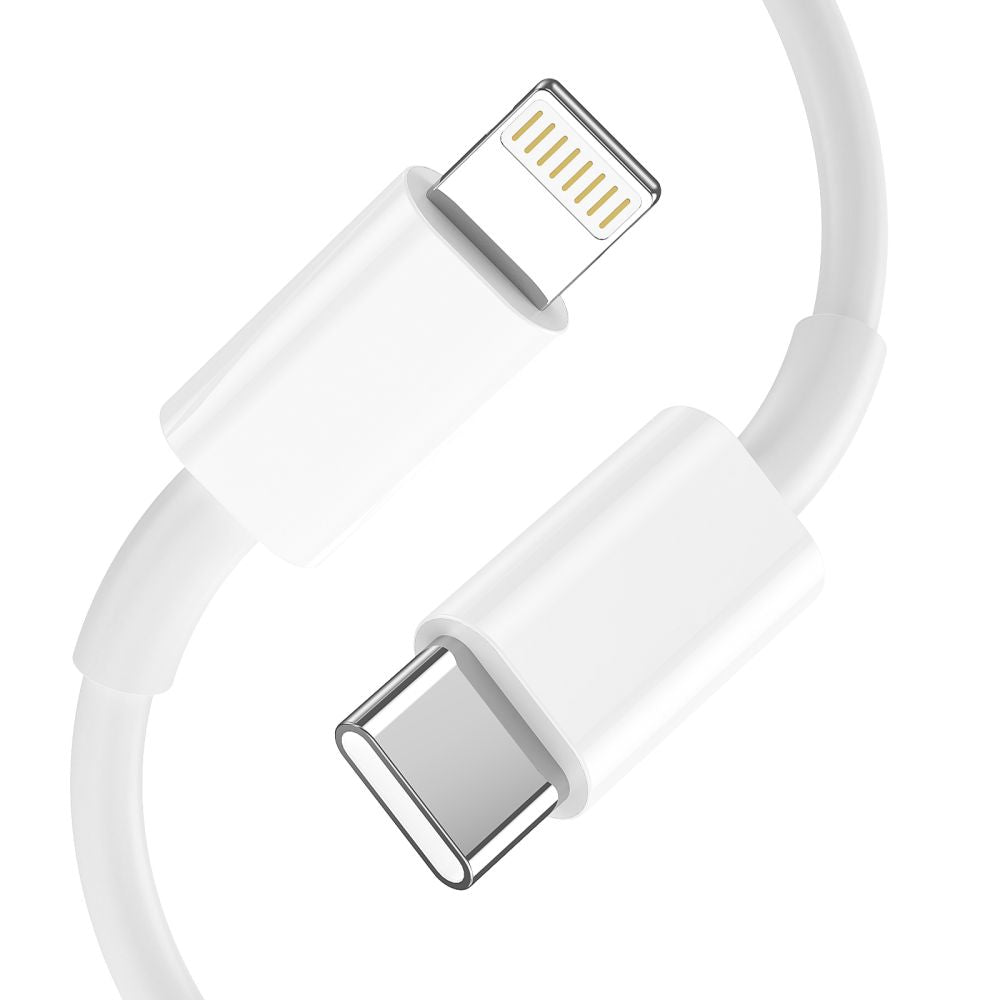 NETZLADEGERÄT FÜR HANDY UND TABLET TECH-PROTECT C20W 2-PORT NETZLADEGERÄT PD20W/QC3.0 + LIGHTNING-KABEL WEISS