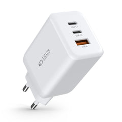 NETZLADEGERÄT FÜR HANDY UND TABLET TECH-PROTECT C65W 3-PORT NETZLADEGERÄT PD65W/QC3.0 WEISS