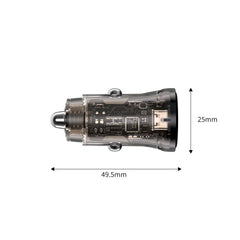 TECH-PROTECT CC01 2-PORT AUTO-LADEGERÄT PD45W/QC3.0 SCHWARZ