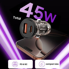 TECH-PROTECT CC01 2-PORT AUTO-LADEGERÄT PD45W/QC3.0 SCHWARZ