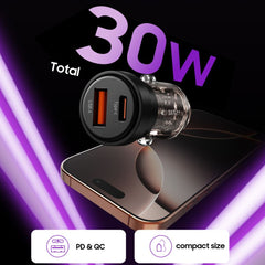 TECH-PROTECT CC03 2-PORT AUTO-LADEGERÄT PD30W/QC3.0 SCHWARZ