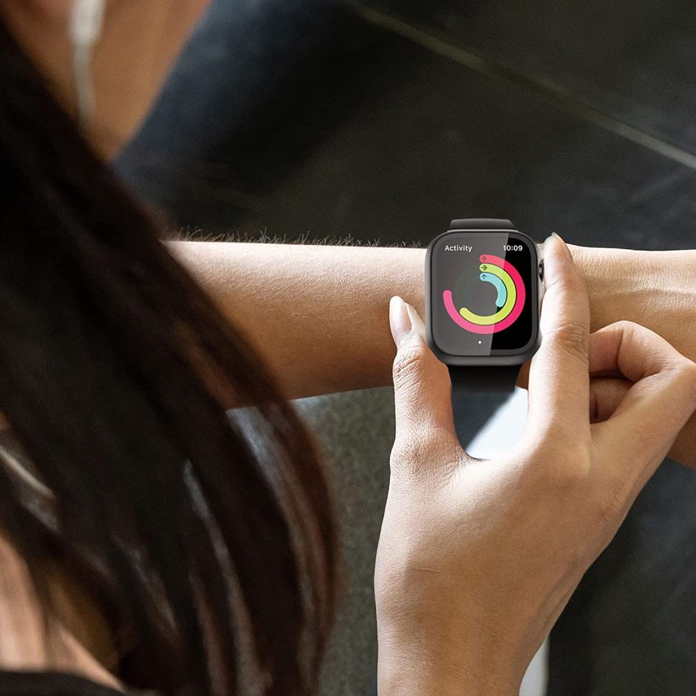 360° SCHUTZHÜLLE FÜR APPLE WATCH 45 MM DOOP DEFENSE 360GUARD TITAN/ORANGE