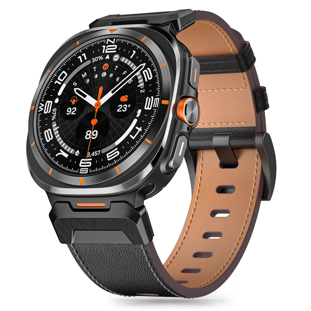 TECH-PROTECT DELTA PRO ARMBAND FÜR SAMSUNG GALAXY WATCH ULTRA (47 MM) LEDER SCHWARZ