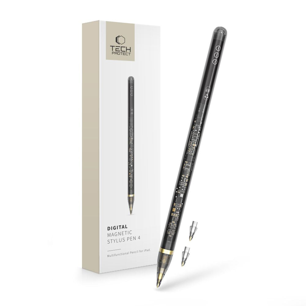 TECH-PROTECT DIGITALER MAGNETISCHER STIFT "4" IPAD KLAR/SCHWARZ