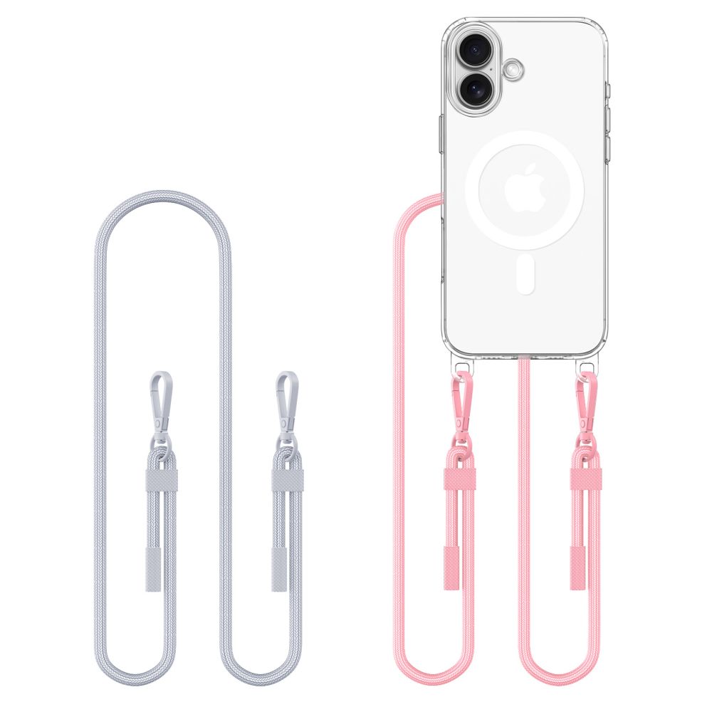TECH-PROTECT FLEXAIR KETTENHÜLLE MAGSAFE IPHONE 16 GRAU & ROSA