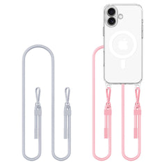 TECH-PROTECT FLEXAIR KETTENHÜLLE MAGSAFE IPHONE 16 GRAU & ROSA