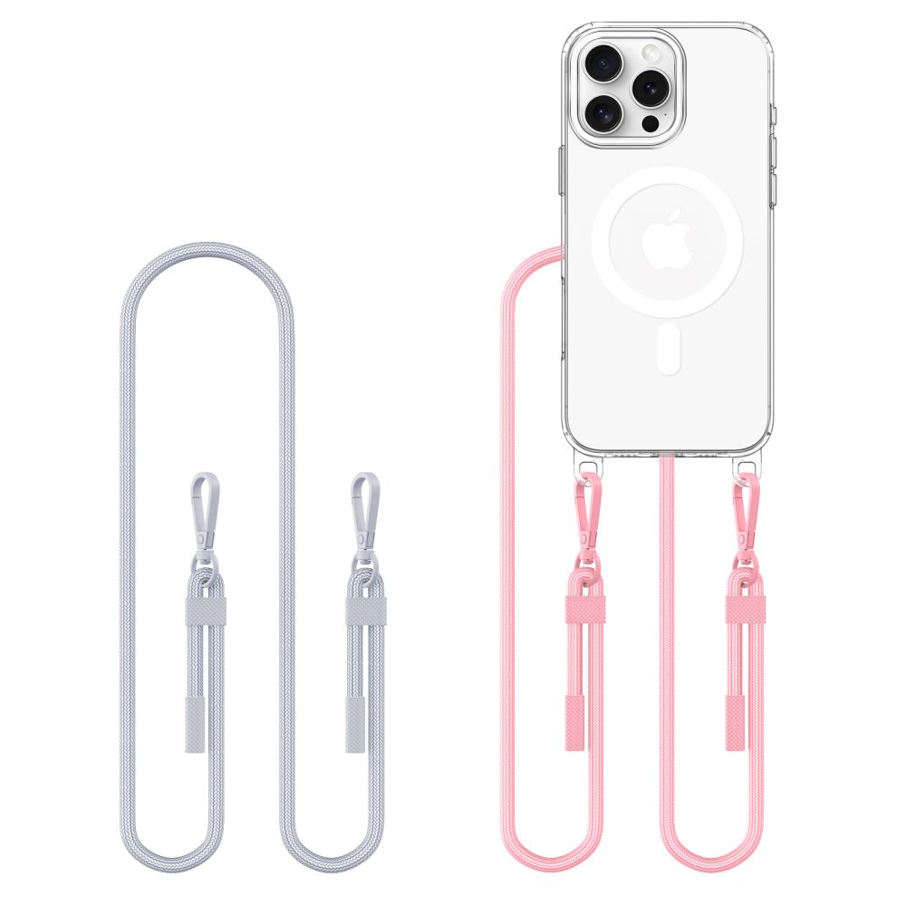 TECH-PROTECT FLEXAIR KETTENHÜLLE MAGSAFE IPHONE 16 PRO MAX GRAU & ROSA