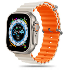 REMEN FÜR DOOP ICONBAND PRO APPLE WATCH 6 / 7 / 8 / 9 / 10 / SE / ULTRA 1 / 2 (44 / 45 / 46 / 49 MM) STARLIGHT/ORANGE