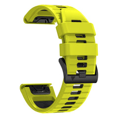 SILIKONARMBAND FÜR GARMIN 26MM FENIX 3 / 5X / 3HR / 5X PLUS / 6X / 6X PRO / 7X DOOP EXPLORER PRO LIME / SCHWARZ