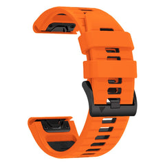 SILIKONARMBAND FÜR GARMIN 26MM FENIX 3 / 5X / 3HR / 5X PLUS / 6X / 6X PRO / 7X DOOP EXPLORER PRO ORANGE / SCHWARZ