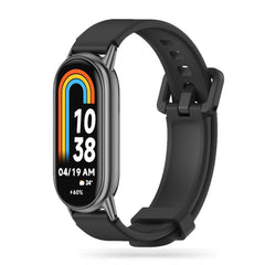 SILIKONARMBAND FÜR XIAOMI MI BAND 8 / 9 / NFC HEYBAND ICON PRO SCHWARZ
