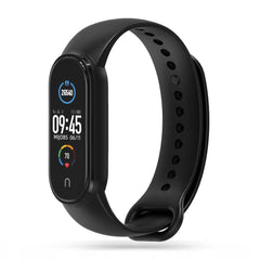 SILIKONARMBAND FÜR XIAOMI MI BAND 5 / 6 / 6 NFC / 7 HEYBAND ICON SCHWARZ