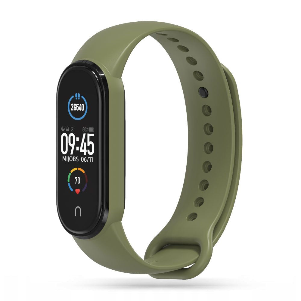 SILIKONARMBAND FÜR XIAOMI MI BAND 5 / 6 / 6 NFC / 7 HEYBAND ICON MILITARY GREEN