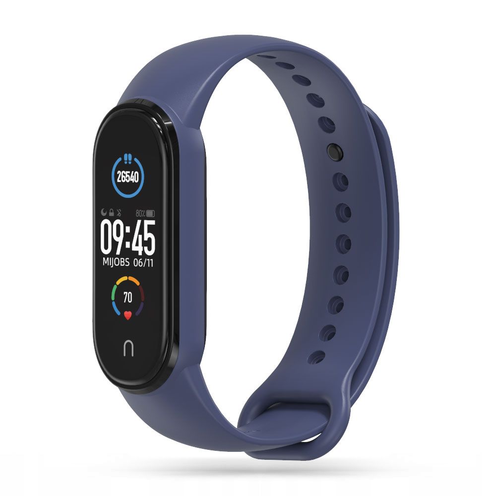 SILIKONARMBAND FÜR XIAOMI MI BAND 5 / 6 / 6 NFC / 7 HEYBAND ICON NAVY