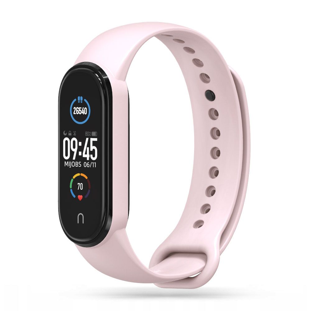 SILIKONARMBAND FÜR XIAOMI MI BAND 5 / 6 / 6 NFC / 7 HEYBAND ICON ROSA