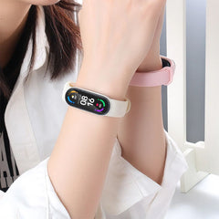 SILIKONARMBAND FÜR XIAOMI MI BAND 5 / 6 / 6 NFC / 7 HEYBAND ICON VIOLETT