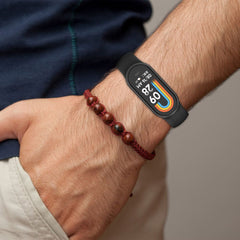 SILIKONARMBAND FÜR XIAOMI MI BAND 8 / 9 / NFC HEYBAND ICON SCHWARZ