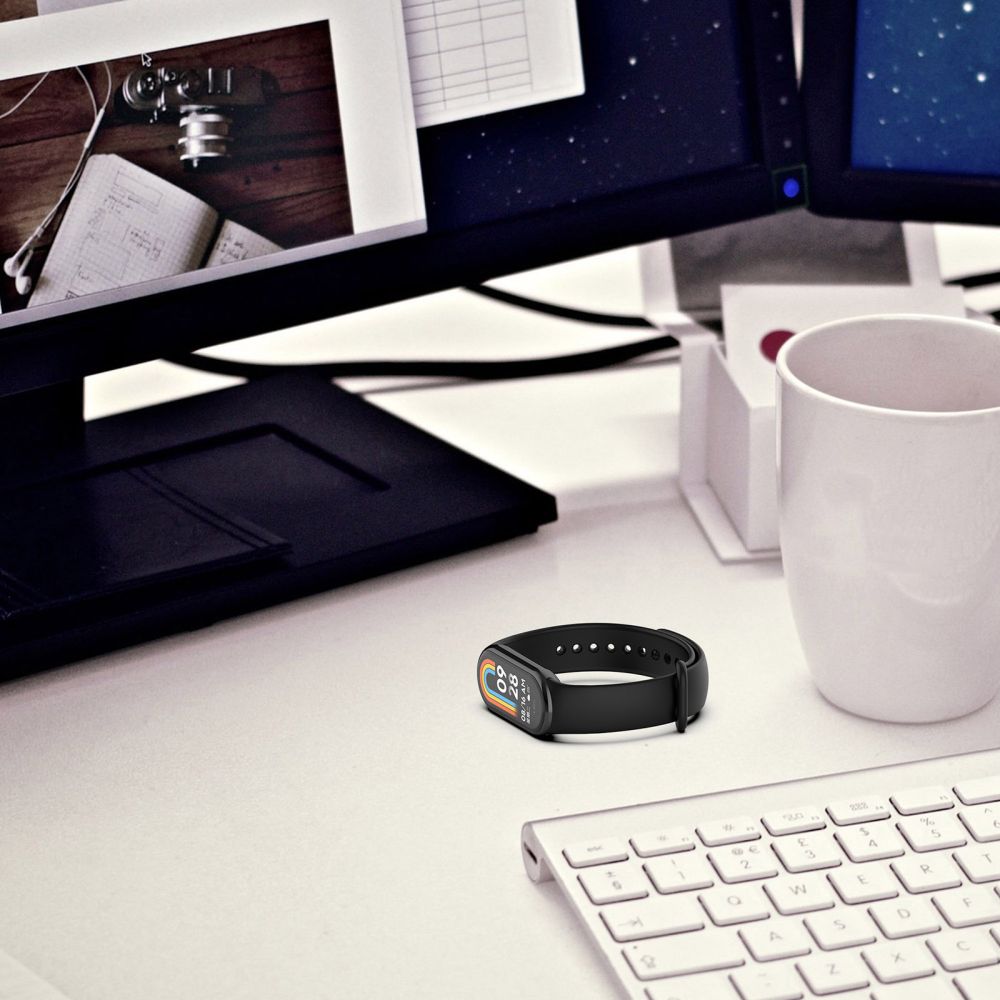 SILIKONARMBAND FÜR XIAOMI MI BAND 8 / 9 / NFC HEYBAND ICON SCHWARZ