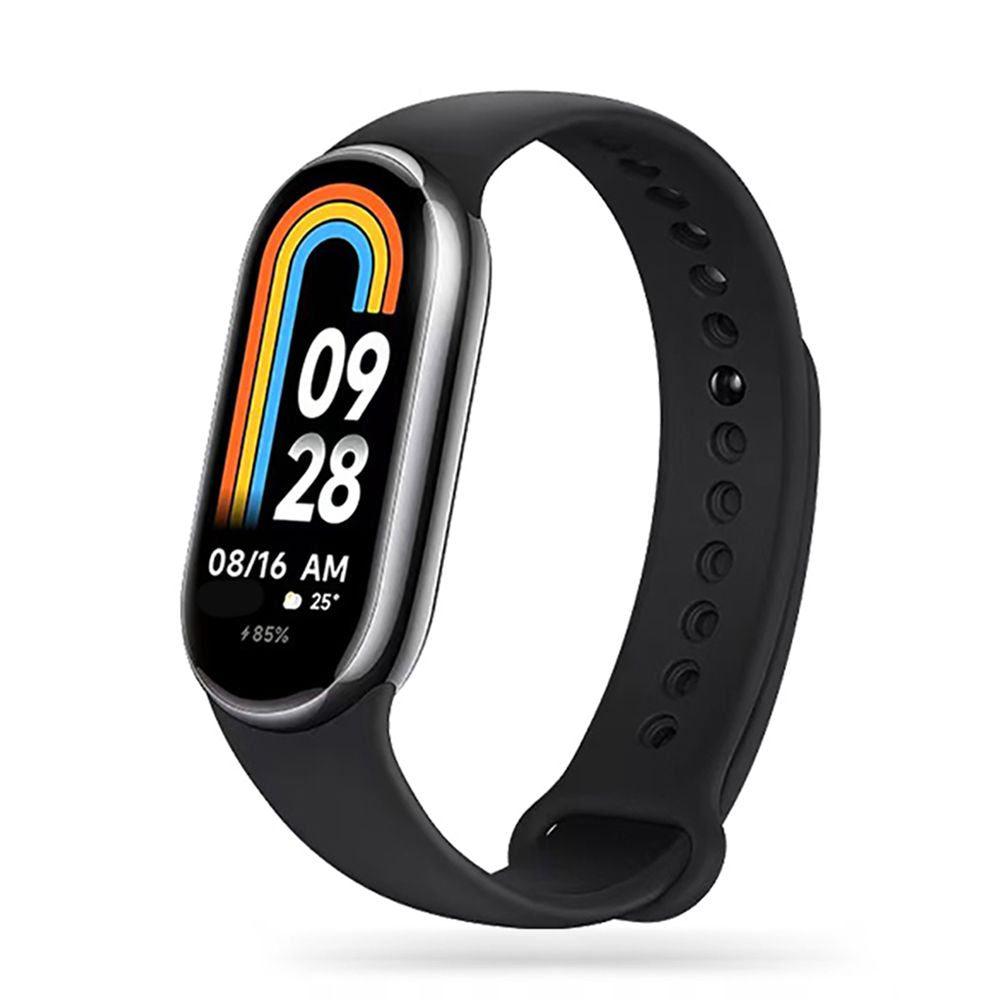 SILIKONARMBAND FÜR XIAOMI MI BAND 8 / 9 / NFC HEYBAND ICON SCHWARZ