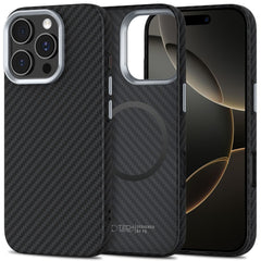 TECH-PROTECT ION CARBON MAGSAFE IPHONE 16 PRO MAX SCHWARZ/SILBER
