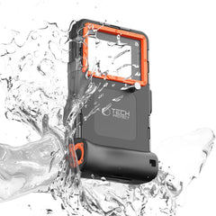UNIVERSELLE WASSERDICHTE HÜLLE TECH-PROTECT IPX8 UNIVERSAL Tauch-Wasserdichte Hülle SCHWARZ/ORANGE