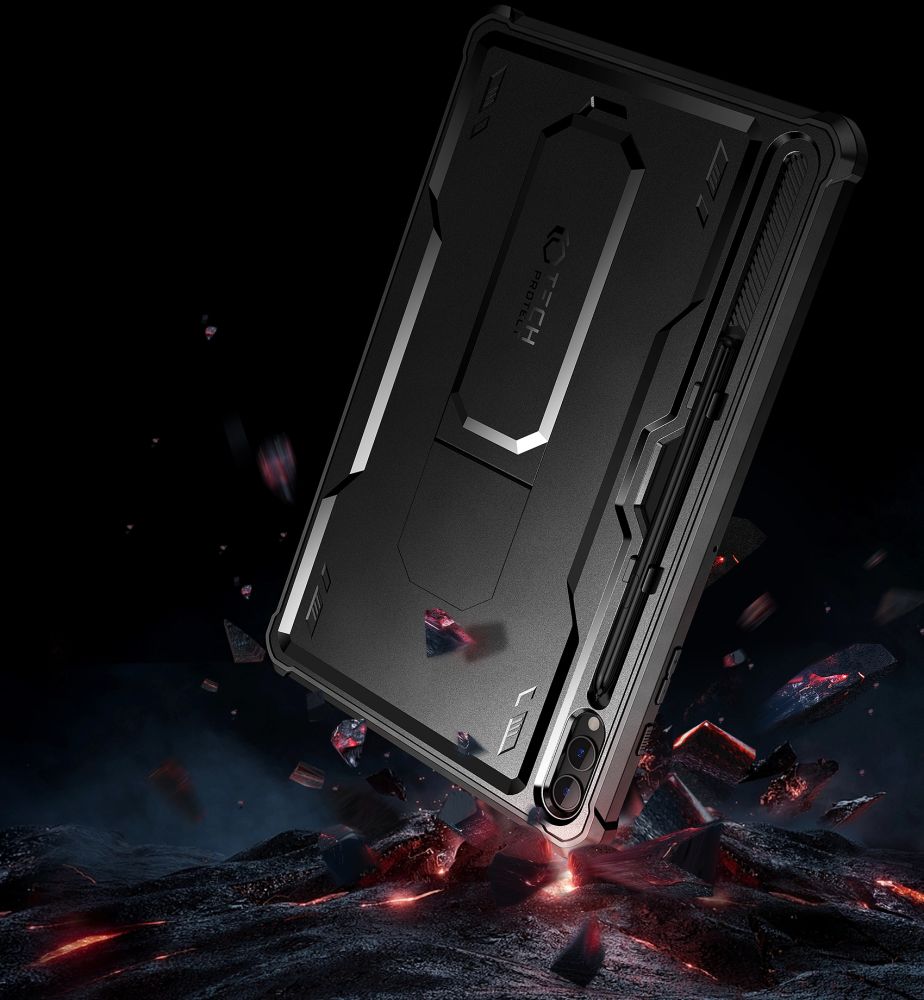 SCHUTZHÜLLE / HÜLLE FÜR SAMSUNG GALAXY TAB S9+ PLUS 12.4 X810 / X816B TECH-PROTECT KEVLAR PRO SCHWARZ