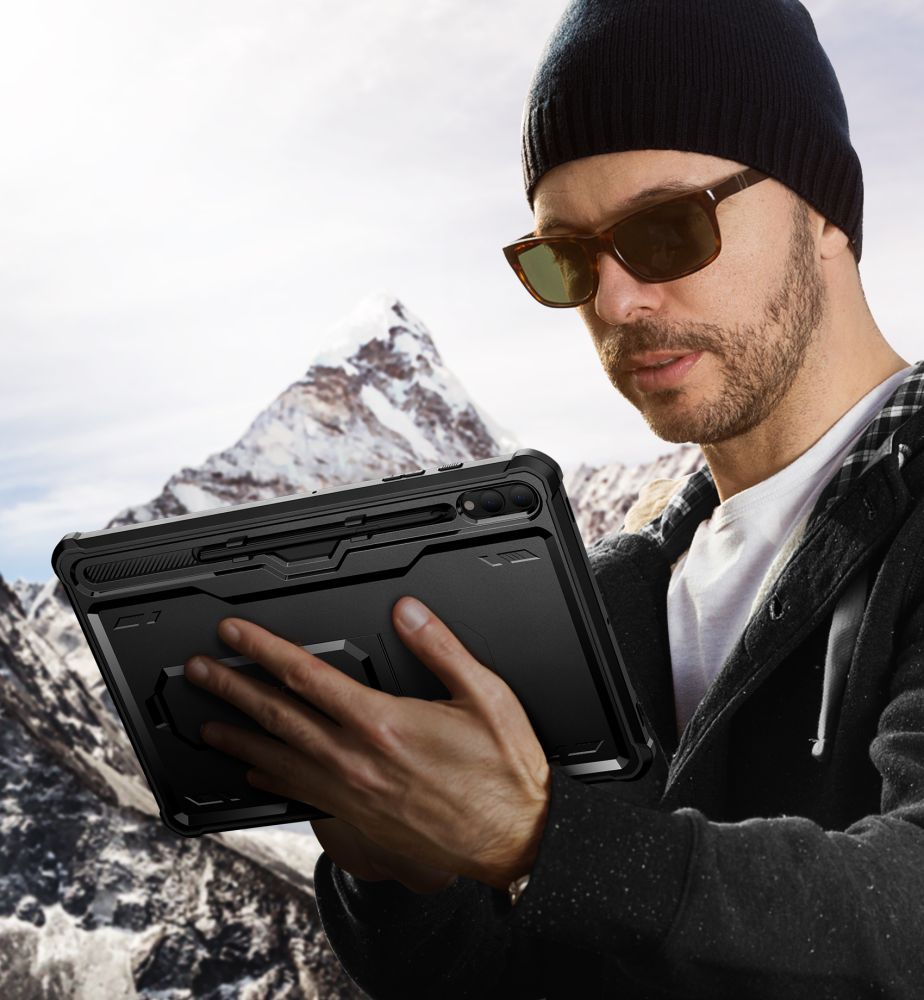 SCHUTZHÜLLE / HÜLLE FÜR SAMSUNG GALAXY TAB S9+ PLUS 12.4 X810 / X816B TECH-PROTECT KEVLAR PRO SCHWARZ