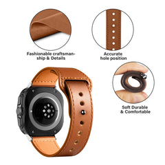 TECH-PROTECT LEATHERFIT ARMBAND FÜR SAMSUNG GALAXY WATCH ULTRA (47 MM) BRAUN