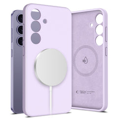 TECH-PROTECT HÜLLE FLÜSSIGES SILIKON MAGSAFE GALAXY S25 MAUVE