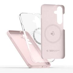 TECH-PROTECT HÜLLE FLÜSSIG SILIKON MAGSAFE GALAXY S25 PINK PERLE