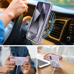 TECH-PROTECT HÜLLE FLÜSSIGES SILIKON MAGSAFE GALAXY S25+ PLUS MAUVE