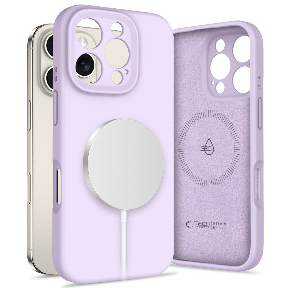 TECH-PROTECT HÜLLE FLÜSSIGES SILIKON MAGSAFE IPHONE 16 PRO MAX MAUVE