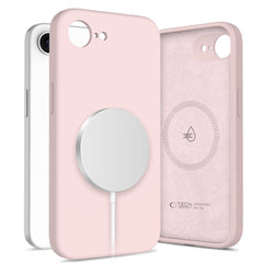 TECH-PROTECT HÜLLE FLÜSSIGES SILIKON MAGSAFE IPHONE 16E PINK PERLE