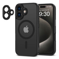 HÜLLE FÜR IPHONE 16 TECH-PROTECT MAGCAM MAGSAFE MATTE SCHWARZ