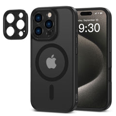 HÜLLE FÜR IPHONE 16 PRO TECH-PROTECT MAGCAM MAGSAFE MATTE SCHWARZ