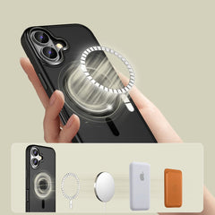 HÜLLE FÜR IPHONE 16 MATTE TECH-PROTECT MAGEDGE MAGSAFE SCHWARZ/GRAU