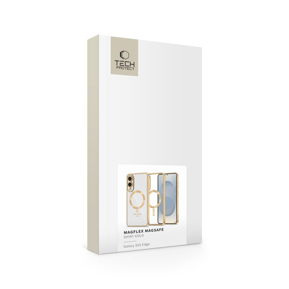 TECH-PROTECT MAGFLEX MAGSAFE GALAXY S25 EDGE SCHIMMERND GOLD HÜLLE