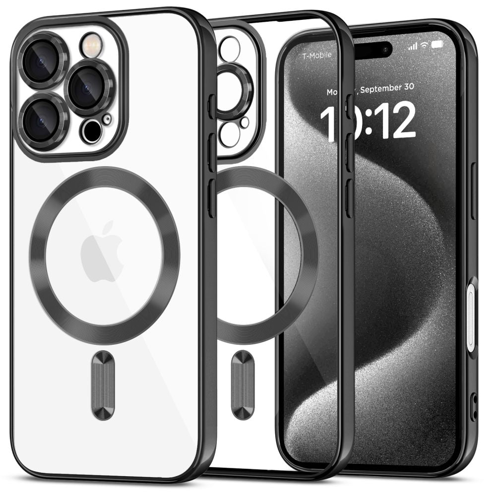 HÜLLE FÜR IPHONE 16 PRO TECH-PROTECT MAGFLEX MAGSAFE GLANZ SCHWARZ