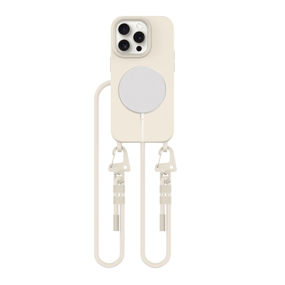 TECH-PROTECT MAGNECKLACE MAGSAFE IPHONE 15 PRO COSMIC LATTE HÜLLE