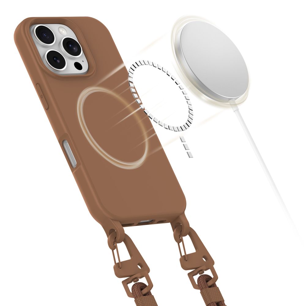 TECH-PROTECT MAGNECKLACE MAGSAFE IPHONE 16 PRO SCHOKOLADENBRAUN
