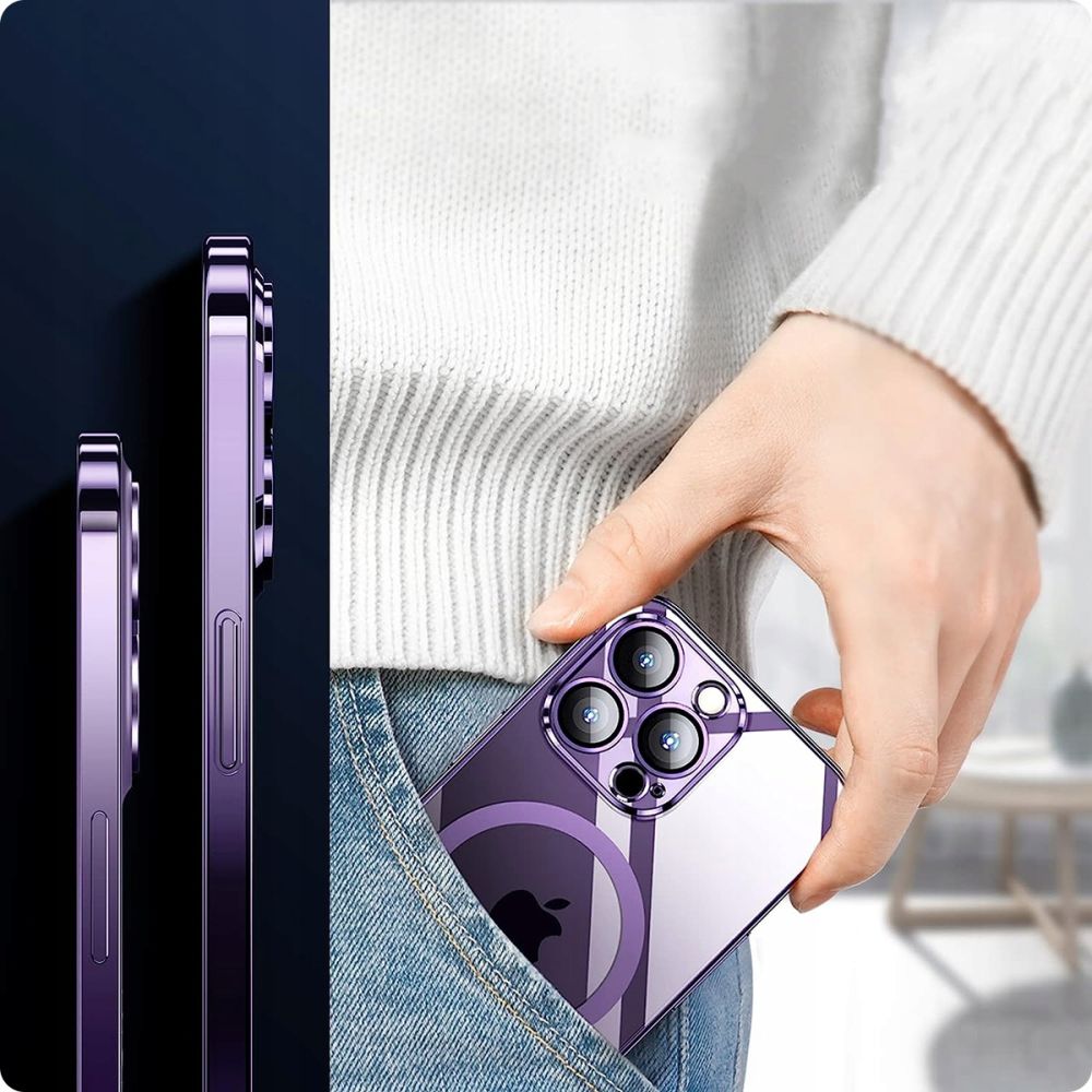 HÜLLE FÜR IPHONE 14 PRO HEYCASE MAGSHINE MAGSAFE LILA