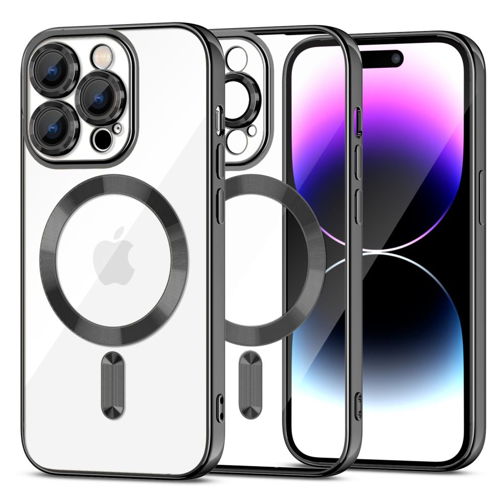 HÜLLE FÜR IPHONE 15 PRO MAGSAFE HEYCASE MAGSHINE SCHWARZ