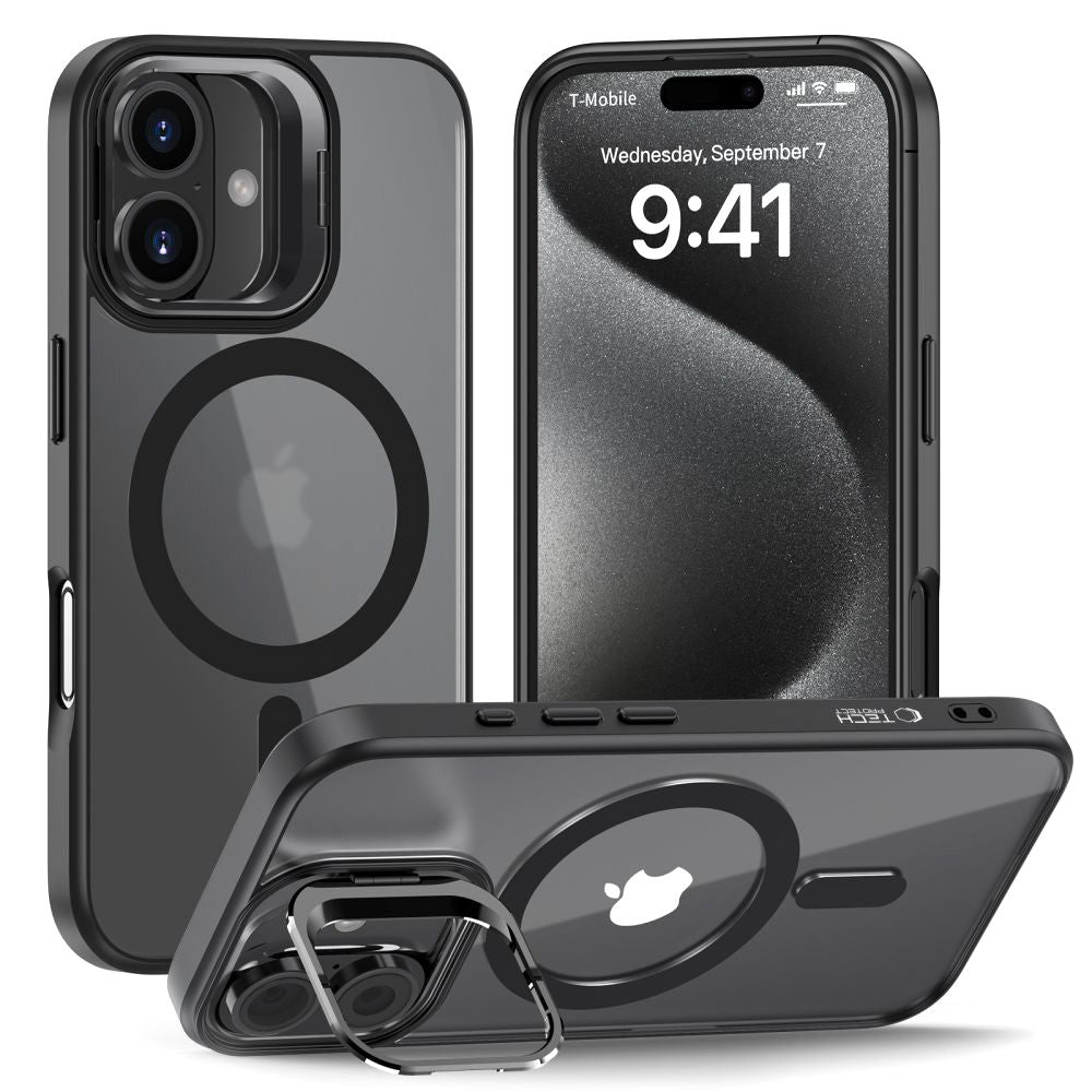 TECH-PROTECT MAGSTAND MAGSAFE IPHONE 16 MATTE BLACK HÜLLE