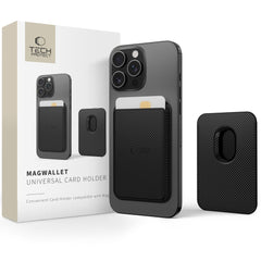 TECH-PROTECT MAGWALLET MAGSAFE UNIVERSAL MAGNETISCHER KARTENHALTER CARBON
