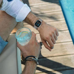 TECH-PROTECT MILANO ARMBAND FÜR APPLE WATCH 6 / 7 / 8 / 9 / 10 / SE / ULTRA 1 / 2 (44 / 45 / 46 / 49 MM) SILBER