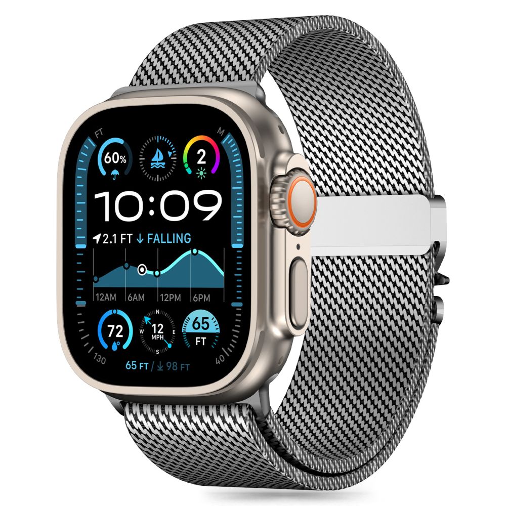 TECH-PROTECT MILANO ARMBAND FÜR APPLE WATCH 6 / 7 / 8 / 9 / 10 / SE / ULTRA 1 / 2 (44 / 45 / 46 / 49 MM) SILBER