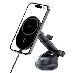 HANDYHALTERUNG FÜR DAS AUTO MIT DRAHTLOSEM LADEN TECH-PROTECT MM15W-V6 MAGNETISCHER MAGSAFE ARMATUREN- UND BELÜFTUNGSHALTER DRAHTLOSER LADEN 15W SCHWARZ/SCHWARZ