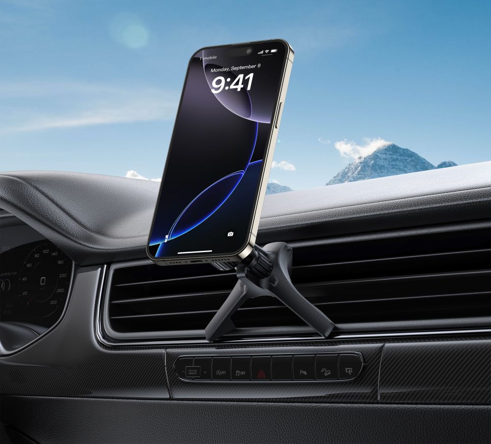 TELEFONHALTER FÜR DAS AUTO TECH-PROTECT N53 MAGNETIC MAGSAFE STABILER BELÜFTUNGSAUTOHALTER SCHWARZ