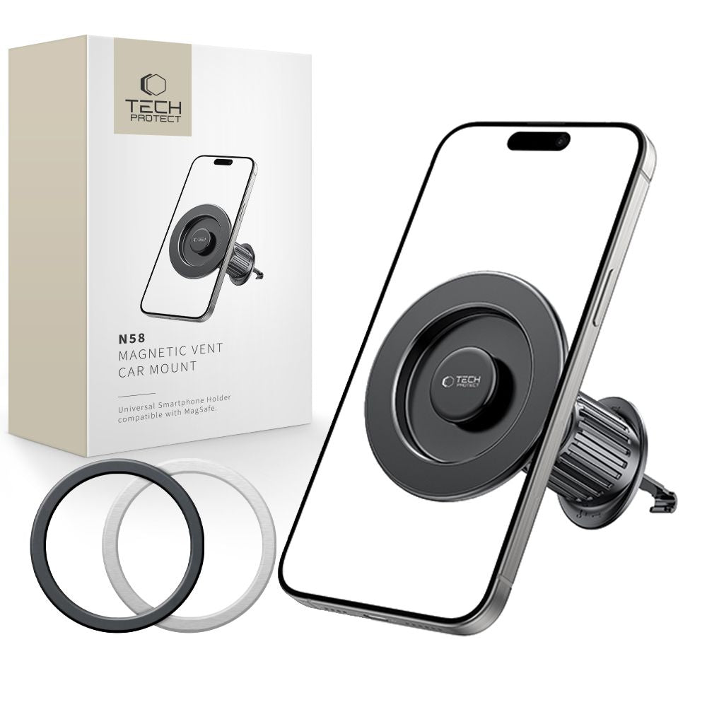 HANDYHALTERUNG FÜR AUTO TECH-PROTECT N58 MAGNETIC MAGSAFE BELÜFTUNGSHALTERUNG SCHWARZ